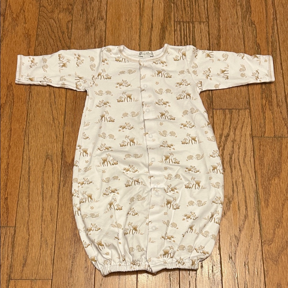 Kissy Kissy Cream Sleep Sack with Animal Print